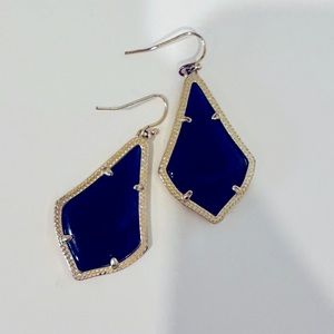 Kendra Scott Alex earrings in navy and gold
